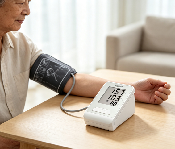 SCIAN upper arm blood pressure monitor for home blood pressure monitoring